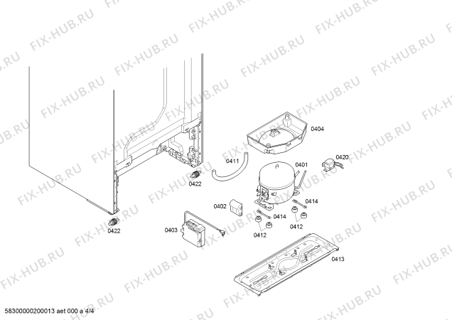 Схема №4 KGN39XI43 Bosch с изображением Дверь для холодильной камеры Bosch 00715538