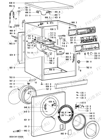 Схема №1 WAK 5550 G с изображением Декоративная панель для стиралки Whirlpool 481245214343