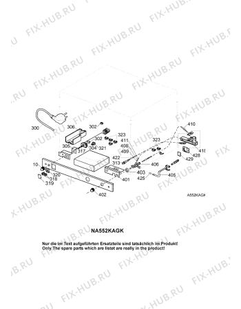 Взрыв-схема холодильника Electrolux REG055 - Схема узла Armature/fitting