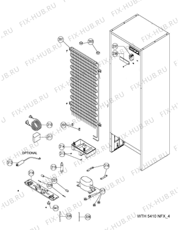 Схема №1 WTH5244 NFM с изображением Опора для холодильника Whirlpool 482000010078