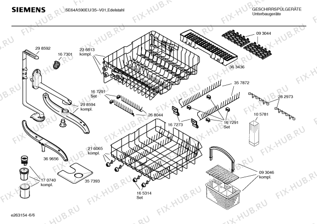 Схема №2 SE64A590EU с изображением Инструкция по эксплуатации для посудомоечной машины Siemens 00584164