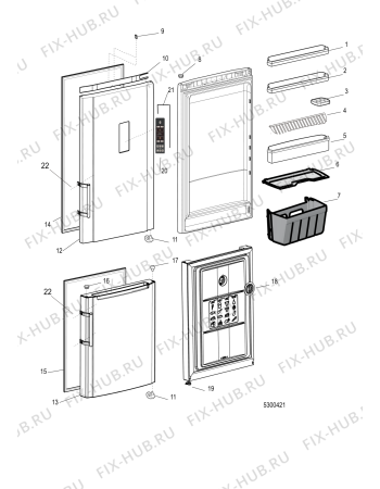 Схема №2 HFP6180W (F153399) с изображением Всякое для холодильника Indesit C00512932
