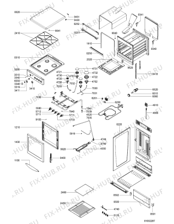 Схема №1 ACM 525/WH/01 с изображением Фитинг для духового шкафа Whirlpool 481246248415