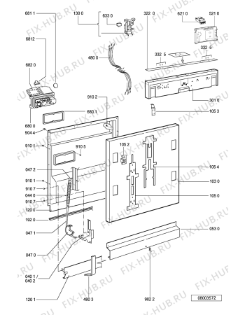 Схема №1 ADG 7340/2 с изображением Обшивка для посудомоечной машины Whirlpool 481245371864