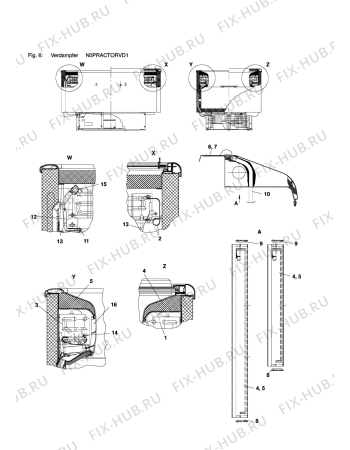 Взрыв-схема холодильника Carrier PRACTOR1585G - Схема узла Vaporiser