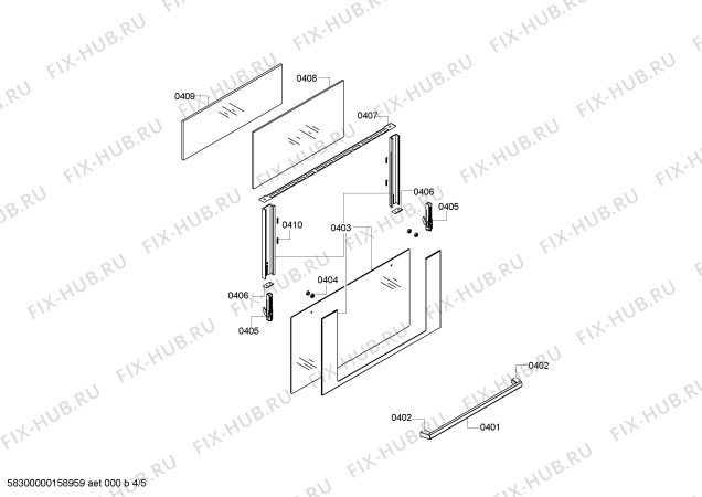 Взрыв-схема плиты (духовки) Bosch HSH728155M Bosch - Схема узла 04