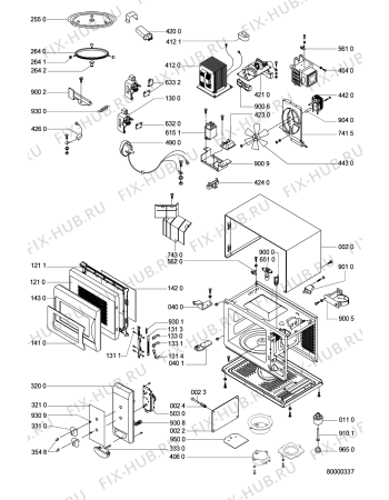 Схема №1 AKL 536 WH с изображением Затычка для микроволновой печи Whirlpool 481245358961