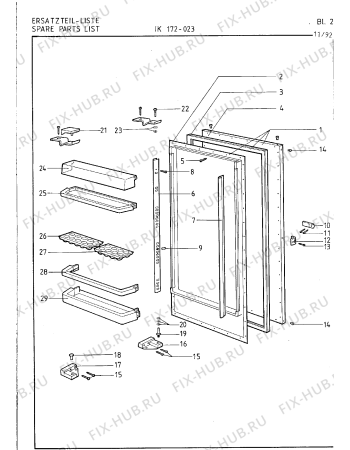 Схема №7 IK191016/1 с изображением Планка для холодильника Bosch 00293356