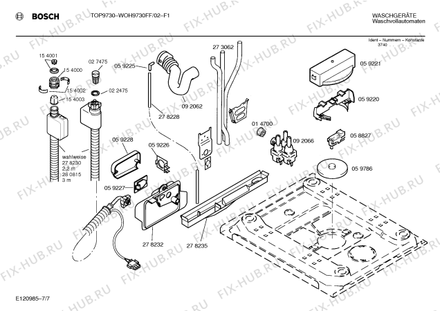 Взрыв-схема стиральной машины Bosch WOH9730FF TOP9730 - Схема узла 07