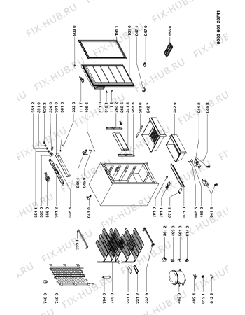 Схема №1 AFG 341/G с изображением Дверка для холодильной камеры Whirlpool 481944269149