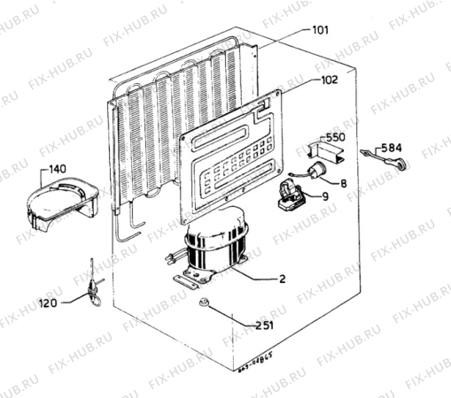 Взрыв-схема холодильника Electrolux RF593 - Схема узла C10 Cold, users manual