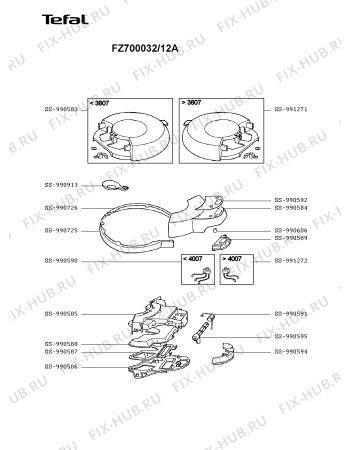 Схема №1 FZ700001/12A с изображением Тумблер для электрофритюрницы Tefal SS-990590