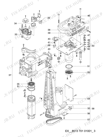 Взрыв-схема кофеварки (кофемашины) Indesit KSCX36251 (F091724) - Схема узла