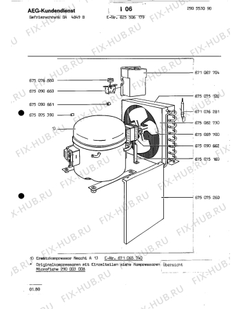 Взрыв-схема холодильника Aeg GA 4849 B - Схема узла Section1