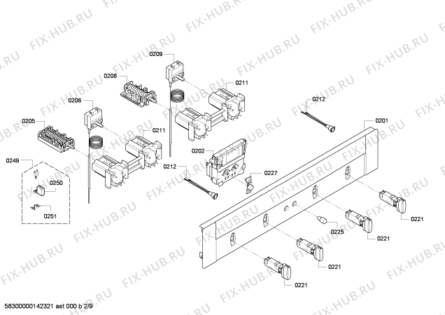 Схема №4 U17M72S0GB с изображением Каталитическая панель для плиты (духовки) Bosch 00675415