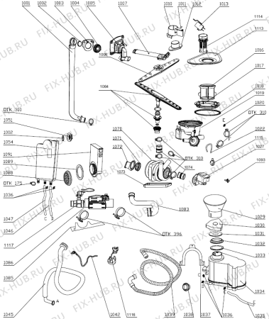 Схема №2 GU63210W (167349, WQP12-9235B) с изображением Ручка регулировки (кнопка) для электропосудомоечной машины Gorenje 315019