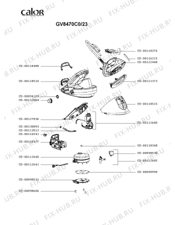 Схема №1 GV8470C0/23 с изображением Ручка для электроутюга Calor CS-00122448