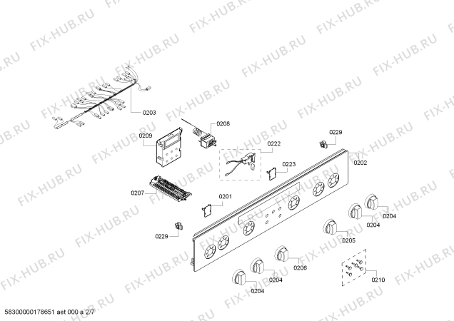 Схема №3 HX62W520T с изображением Ручка выбора температуры для плиты (духовки) Siemens 00627085