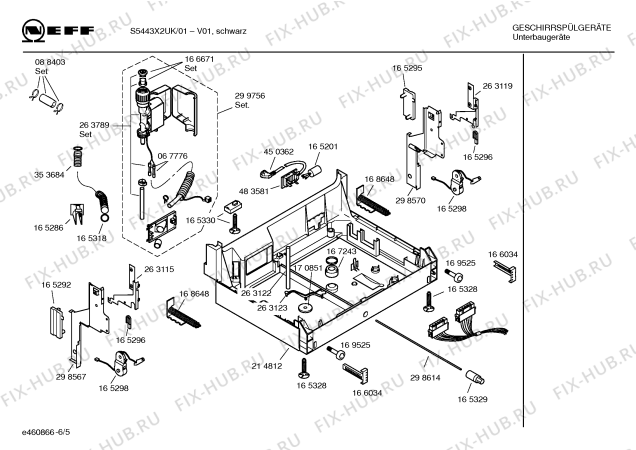 Схема №2 S5443X2UK с изображением Инструкция по эксплуатации для электропосудомоечной машины Bosch 00589164