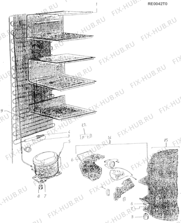 Взрыв-схема холодильника Ariston ETUP527SLECO (F018631) - Схема узла