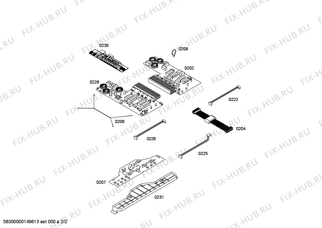 Взрыв-схема плиты (духовки) Neff T44T35N0 NE.3I.60.TOP.32T.FS.Top - Схема узла 02