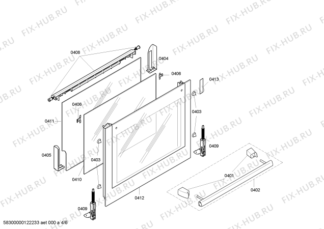 Схема №2 HEN340561 с изображением Переключатель для электропечи Bosch 00421604