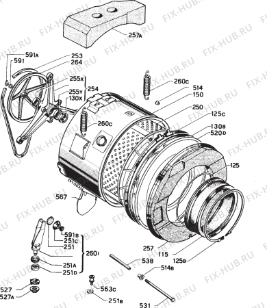 Взрыв-схема стиральной машины Satrap 850-23 - Схема узла Functional parts 267