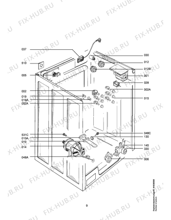 Взрыв-схема стиральной машины Aeg LAVWSOFT 10-W - Схема узла Electrical equipment 268