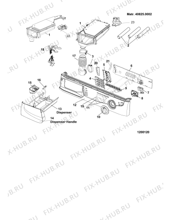 Схема №3 AMXXF149FR (F037728) с изображением Заслонка для стиралки Indesit C00264462