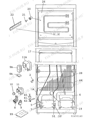 Взрыв-схема холодильника Lux TRW984G - Схема узла C10 Cold, users manual