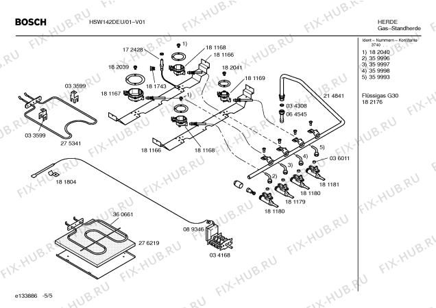 Схема №2 HSW142BEU с изображением Панель для плиты (духовки) Bosch 00357559