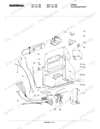 Схема №5 AH176160 с изображением Шарнир для вытяжки Bosch 00155565