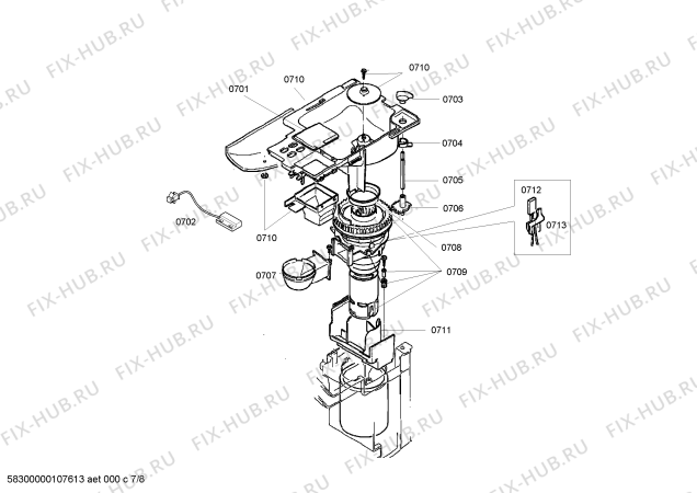 Схема №3 TCA6301UC Benvenuto B30 с изображением Съемщик натяжения для электрокофемашины Bosch 00428048