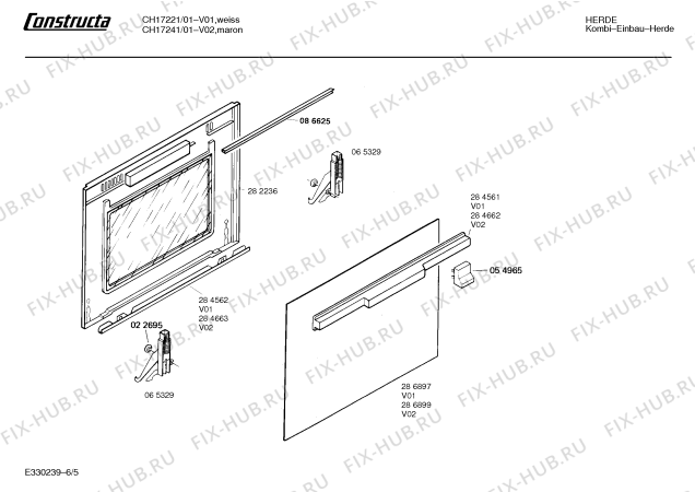 Схема №2 CH17241 с изображением Панель для плиты (духовки) Bosch 00286898