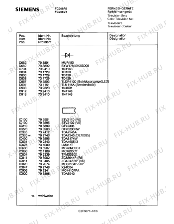 Схема №4 FC208V6 с изображением Передняя часть корпуса для жк-телевизора Siemens 00783026