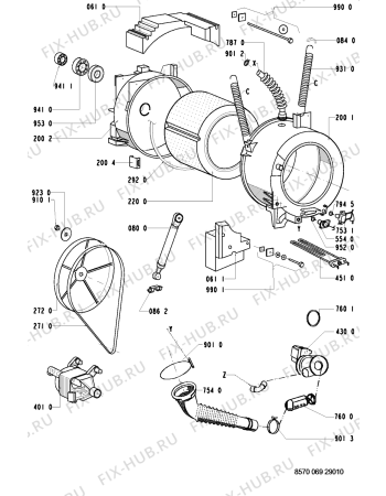 Схема №2 F 2000 с изображением Ручка (крючок) люка для стиральной машины Whirlpool 481949878497