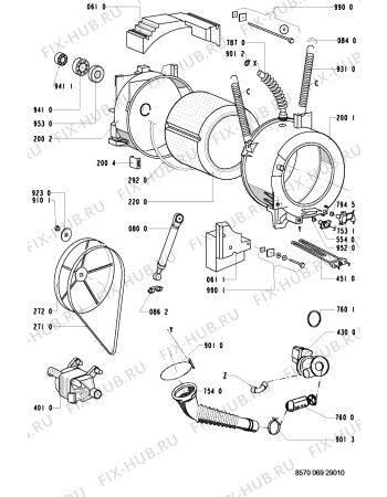 Схема №2 AWP 092 с изображением Переключатель для стиралки Whirlpool 481941129674