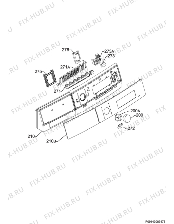 Схема №1 L87695NWDP с изображением Декоративная панель для стиральной машины Aeg 140042975015