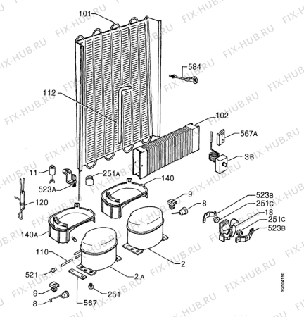 Взрыв-схема холодильника Alno AKE8220IW - Схема узла Functional parts