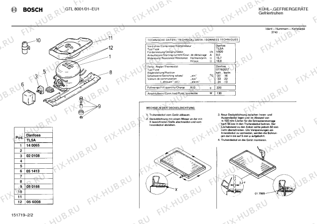 Схема №1 GTL8001 с изображением Ручка для холодильника Bosch 00273233