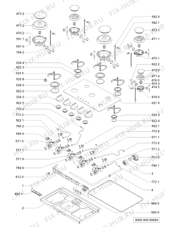Схема №1 AKM 460/WH с изображением Втулка для электропечи Whirlpool 481945058225