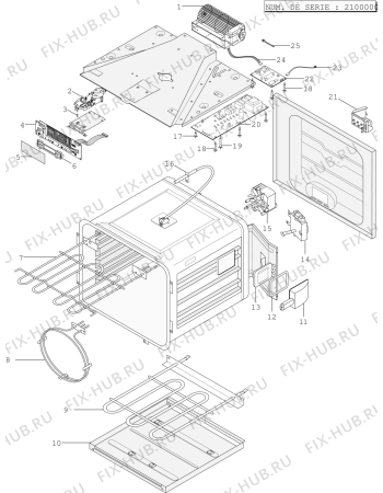 Схема №3 FO98P1IXDIGITAL (F028350) с изображением Провод для электропечи Indesit C00094081
