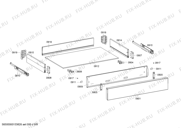Схема №2 F3460N0 с изображением Задняя часть корпуса для плиты (духовки) Bosch 00702115