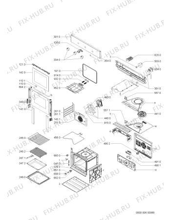 Схема №1 OV B10 S GB 401.230.04 с изображением Панель для духового шкафа Whirlpool 481245249555