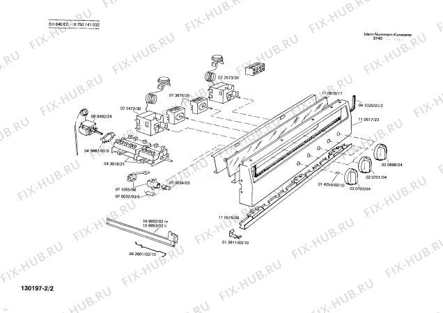 Взрыв-схема плиты (духовки) Bosch 0750141032 EH640EC - Схема узла 02