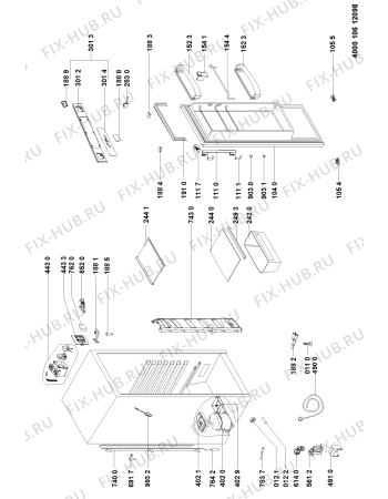 Схема №1 WME1885 DFCTS с изображением Дверца для холодильной камеры Whirlpool 481010564843