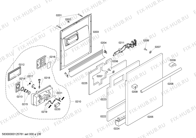 Схема №2 SL84A605UC HiDefinition с изображением Программатор для посудомойки Siemens 00641291