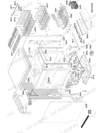 Схема №2 GCX 5521 с изображением Панель для посудомоечной машины Whirlpool 481290508233