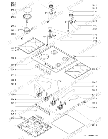 Схема №1 AKT 637/IX с изображением Конфорка для плиты (духовки) Whirlpool 481236068773