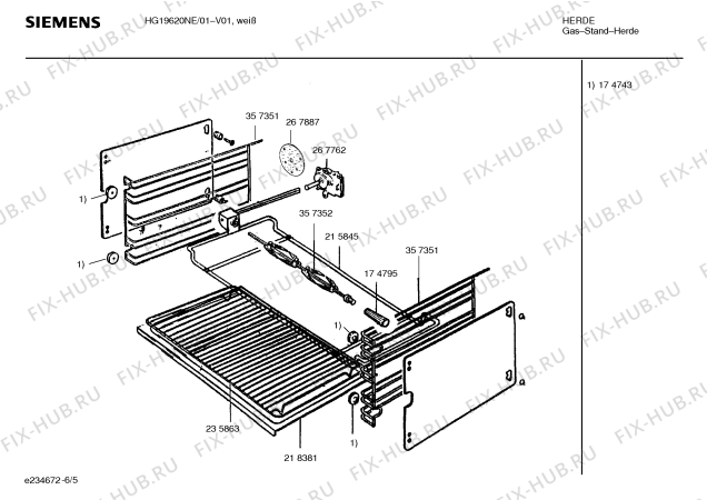 Схема №4 HG19020NE с изображением Клемма для духового шкафа Bosch 00267898